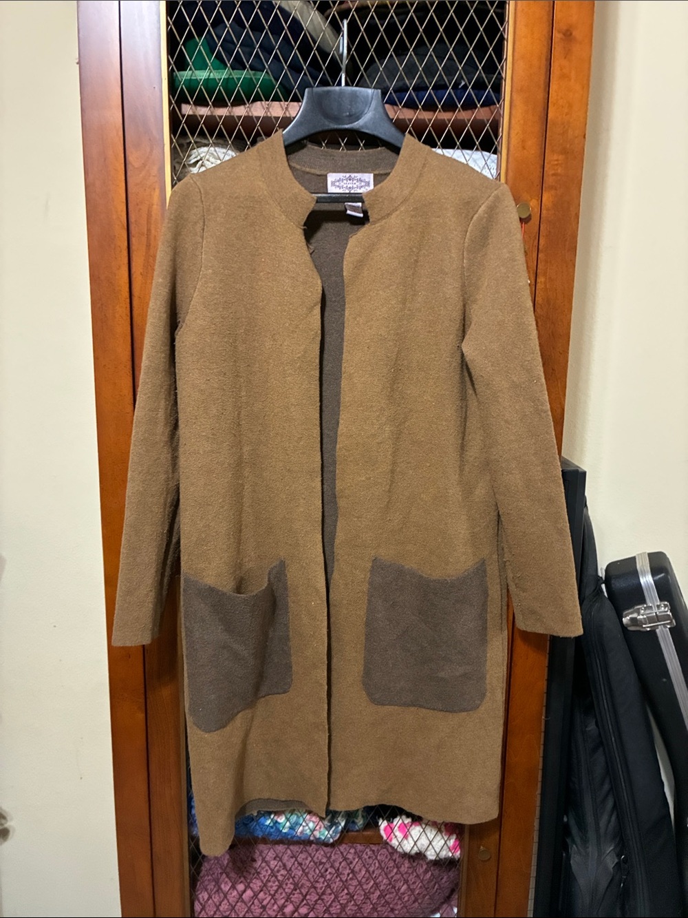 Olivers Two-Tone Brown Open-Front Cardigan Coat